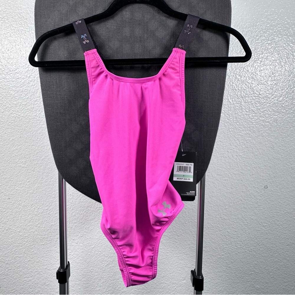 Under‎ Armour Girls Pink One-Piece Swimsuit